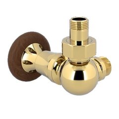 POLETTI Corner Brass Wood XL V1581 úhlový termostatický ventil